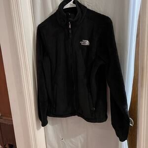 The north face black fleece full zip women’s jacket size s